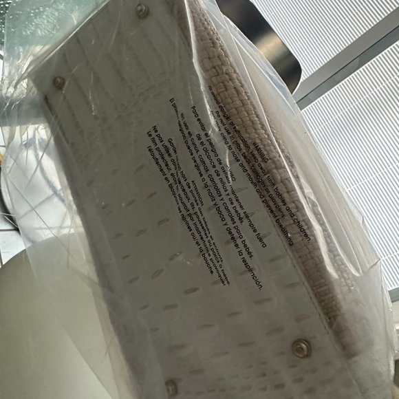 Brahmin White leather/wicker handbag - New/Tags - Picture 6 of 7